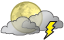 Mostly cloudy with thunderstorms